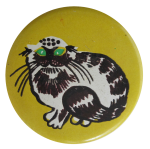 Cat With Green Eyes, Art, Button Museum